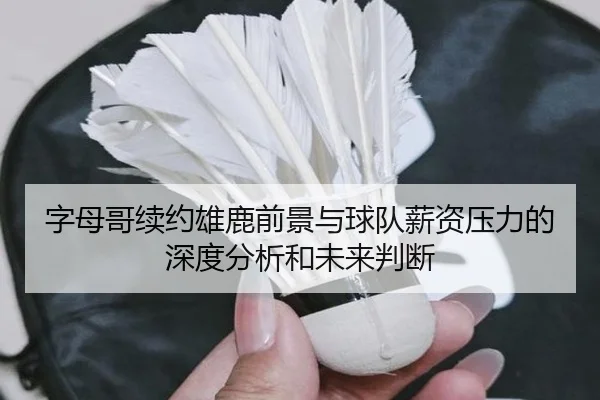 字母哥续约雄鹿前景与球队薪资压力的深度分析和未来判断